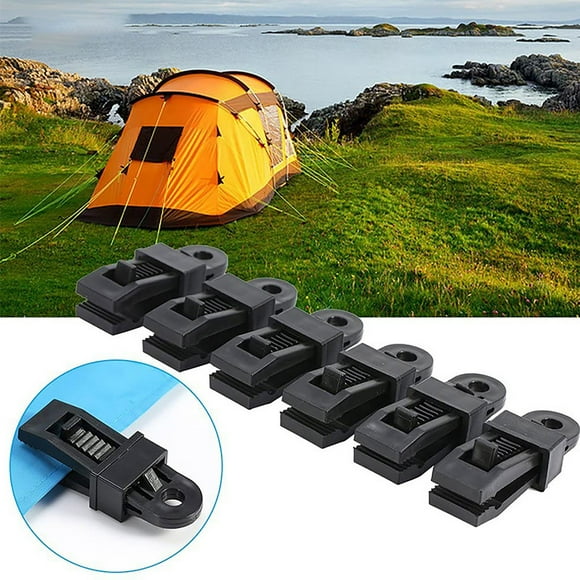 Clip de Fixation pour Bâche et Toile d'Ombrage - Pinces à Boucle Filet Robustes pour Camping en Plein Air, Pinces Réglables pour Auvent Bâche 10 Pcs Mélange de Pinces Durables 10 Pcs