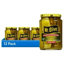(12 pack) Mt. Olive Sandwich Stuffer Kosher Dill Pickles, 24 fl oz Jar