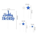 thumbnail image 2 of Decoración para tartas Pargleev con purpurina para el primer cumpleaños, con estrella azul, 2 of 6