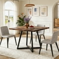 thumbnail image 6 of Fnova 31.5" Dining Table for 4, Modern Square Kitchen Table for Dining Room, Dark Brown, 6 of 19