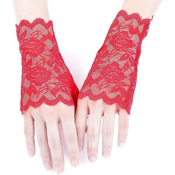 Lace Gloves Fingerless. Floral Bridal Gloves for Short Wedding Gloves Gift