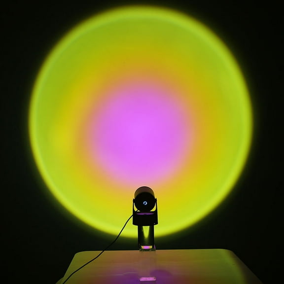 Fridja Usb Night Light Projector Led Lamp 90 Degree Rotation Rainbow Projection Lamp Romant