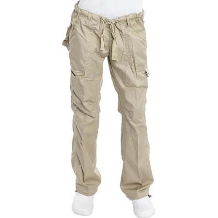 - Hey Women's Low Rise 6 Pocket Baby Twill Scrub Pants Khaki XS