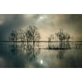 thumbnail image 2 of Joanne_Flj 32x23 White Modern Wood Framed Museum Art Print Titled - Lakes Secret, 2 of 4