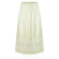 thumbnail image 3 of Miutii Women Satin Half Slip Lace Underskirt Long Petticoat Extender with Lace Trim Ivory XXL, 3 of 8