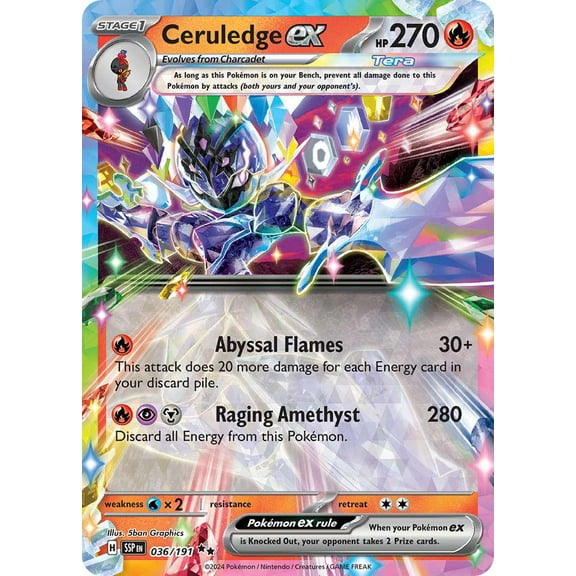 Pokemon Surging Sparks Double Rare Ceruledge ex #36