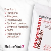 BetterYou Magnesium Muscle Bath Flakes - Mineral Bath Salts For Muscle Recovery - Post-Workout Soak For Sore Muscles - Natural Magnesium - 2.3 lb