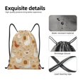 thumbnail image 4 of Xecao Autumn and Thanksgiving Pattern Sports Drawstring Backpack - String Swim Gym Bag with Wet Proof Pocket for Women&Men-Medium, 4 of 6