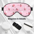 thumbnail image 4 of Goofa Floral Strawberr Printed Sleep Eye Mask for Men Women, Zero Eye Pressure Sleeping Mask, Light Blocking Night Blindfold, Soft Eye Shade Cover, 4 of 7