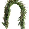 thumbnail image 5 of Guvpev 6FT Artificial Cedar Christmas Garland with Pine Needles, Realistic Faux Winter Cedar Greenery Garland for Fireplace, Mantel, Staircase, Holiday, Indoor Outdoor Christmas Decorations, 5 of 7