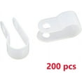 thumbnail image 3 of R-type Cable Clamp 1/4 Inch White Nylon Cable Organizer Clips for Wire Management Pack of 200, 3 of 3