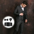 Cummerbund and Bow Tie Set, Adjustable Solid Color Tuxedo Cummerbund