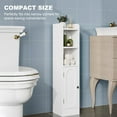 thumbnail image 5 of Small Bathroom Storage Cabinet, Narrow Slim Cabinet with Adjustable Shelves, White, 5 of 6