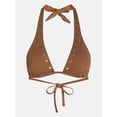 thumbnail image 5 of Kacey Lee Women's and Women's Plus Triangle Halter Bikini Top with Studs, Sizes XS-3X, 5 of 5