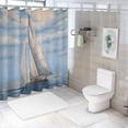 thumbnail image 7 of Creowell Sailboat Ocean Sky Modern Waterproof Shower Curtain for Country Cottage & Farmhouse Bathroom Decor with Hooks 69x72, 7 of 7