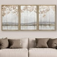 thumbnail image 2 of IDEA4WALL 3 Panels Framed Canvas Print Wall Art Set Pastel Mountain Lake Tree Forest Abstract Landscape Illustration Modern Art Decorative Nordic Artwork Housewarming - 24"x36"x3 Panels Natural, 2 of 5