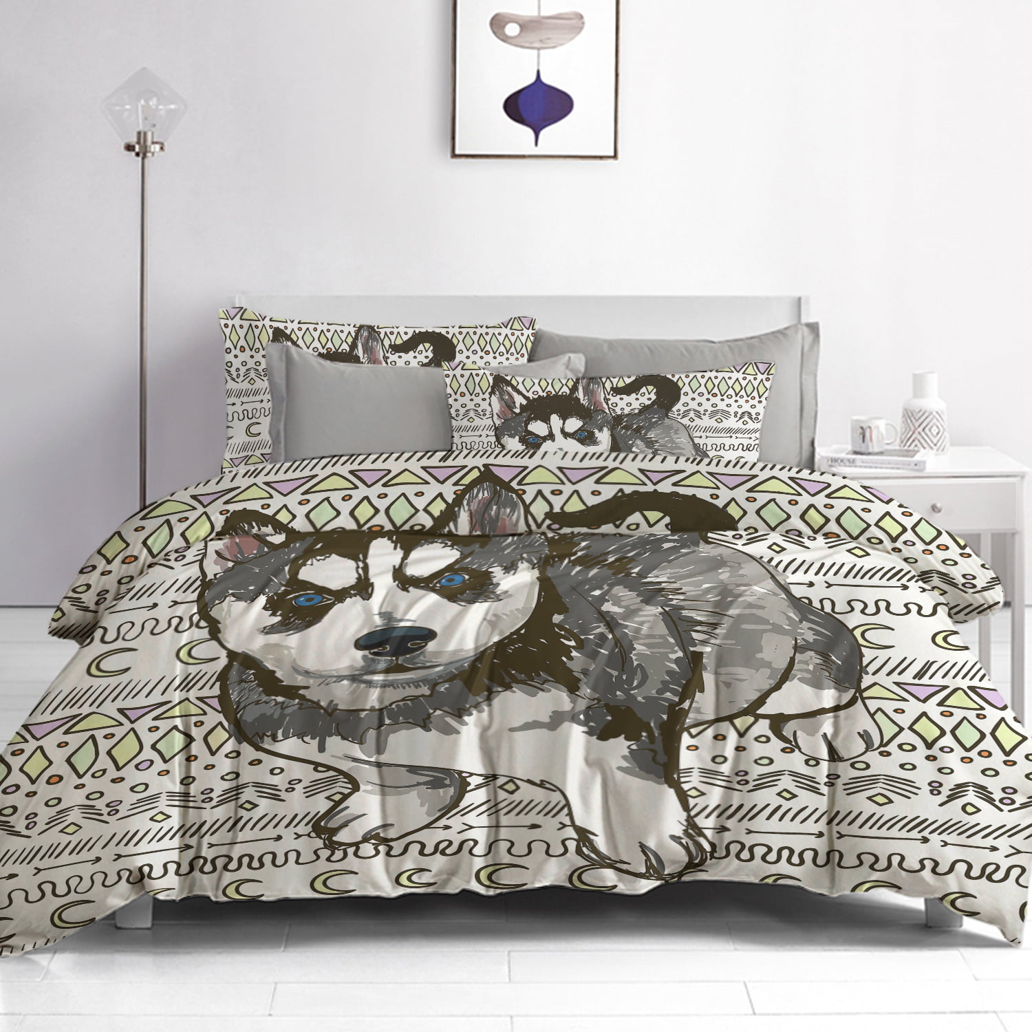Dreamscene Meerkat Animal Print Duvet Cover With Pillow Case Bedding Set Stripe