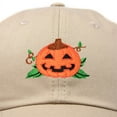 thumbnail image 2 of DALIX Jack-O-Lantern Halloween Pumpkin Hat Mens Womens Baseball Cap in Khaki, 2 of 7