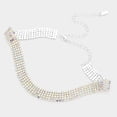 thumbnail image 2 of Silver Rhinestone Pave Necklace, 2 of 2