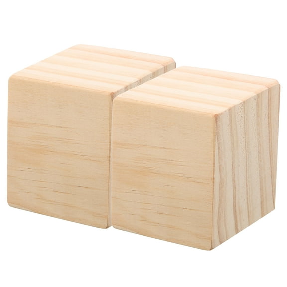 OHOIOLLA 2Pcs Furniture Risers Wood Rectangular Bed Lifters 6.0x6.0x2.0in