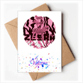 thumbnail image 1 of Purple Pinto Branches Round Animal Welcome Back Greeting Cards Envelopes Blank, 1 of 3