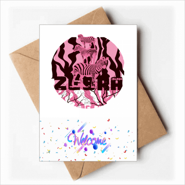 Purple Pinto Branches Round Animal Welcome Back Greeting Cards Envelopes Blank