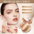 thumbnail image 3 of Air Cushion Foundation, 2 In 1 Pressed Powder, Natural Matte Liquid Foundation, Flawless Finish, Oil Control Moisturizing Setting Powder, Easy to Apply, 3 of 5