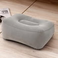 thumbnail image 4 of CIMAXIC Inflatable Airplane Leg Rest Pillow Travel Footrest Foot Stool Recliner Relax Cushion for Flight or Train (Gray, Without Inflation Tool),14.57"X11.81"X5.91", 4 of 5
