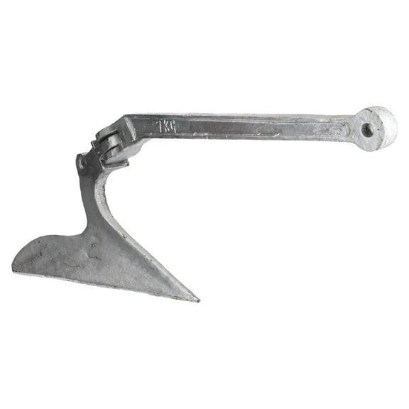 Plough Cruising Anchor 7kg Galvanised Swivel Shank for Medium Boats / Yachts