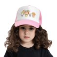 thumbnail image 2 of PAYOHTO Kids Animals Japanese Food Style Baseball Hat Back Adjustable Mesh Breathable Hats Pink Trucker Cap Outdoor Fishing Sun Caps for Boys or Girls ages 4-10, 2 of 9