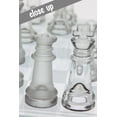 thumbnail image 4 of Juego de ajedrez Gamie Premium de vidrio de 25 cm con 32 pulgadas esmeriladas y transparentes, 4 of 8