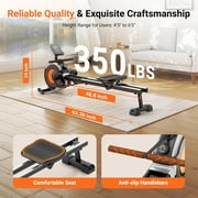 16 Levels Magnetic Rowing Machine Quiet Resistance Dual Slide Rail Indoor