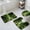 Green, variant on Brown Trees Bath Mat 3 Piece Bathroom Rug Set, Forest Art Decor Spring Summer Nature Leaf Non Slip Bath Rug Contour Mat and Toilet Lid Cover, Absorbent Shower Mats Soft Bath Rugs and Mats Sets