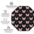 thumbnail image 3 of Honeii Gradient Butterfly print Leather Coaster Set of 4, ideal for safeguarding your furniture from drinks spills and effortless cleanup-Octagon, 3 of 6