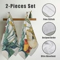 thumbnail image 3 of Nawy Enchanting Floral Decorative Beautiful Poppy Flowers Tricolor Tea Towels 2 Piece Set for Kitchen Bathroom 27.5*16in, 3 of 6