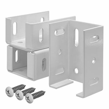 Heavy Duty Carbon Steel Fence Bracket With Screws For Vinyl Fencing Panel To Post Connection Rail Kit 4pcs White