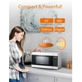 thumbnail image 3 of COMMERCIAL CHEF 0.9 Cu Ft Microwave with 10 Power Levels, Push Button and Child Lock, 900 Watt Microwave with Digital Controls, Countertop Microwave with Timer and Quick-Touch Menu, White, 3 of 7