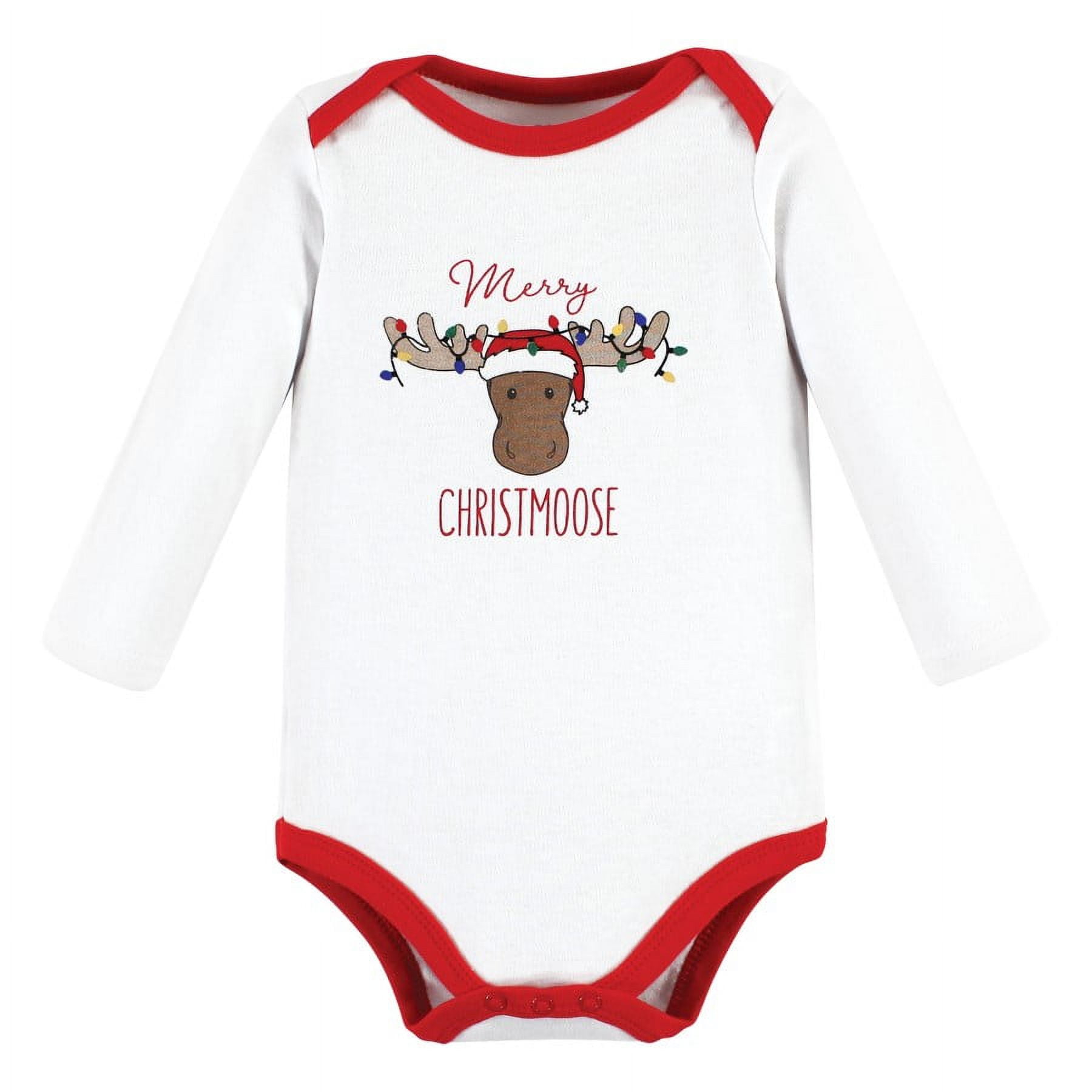 Hudson Baby Cotton Long-Sleeve Bodysuits, 3- Pack, Newborn- 24 Months