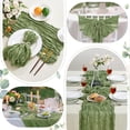 thumbnail image 4 of Juego de 6 manteles de mesa AGIRL de color verde salvia, 300 x 9 cm, 4 of 7