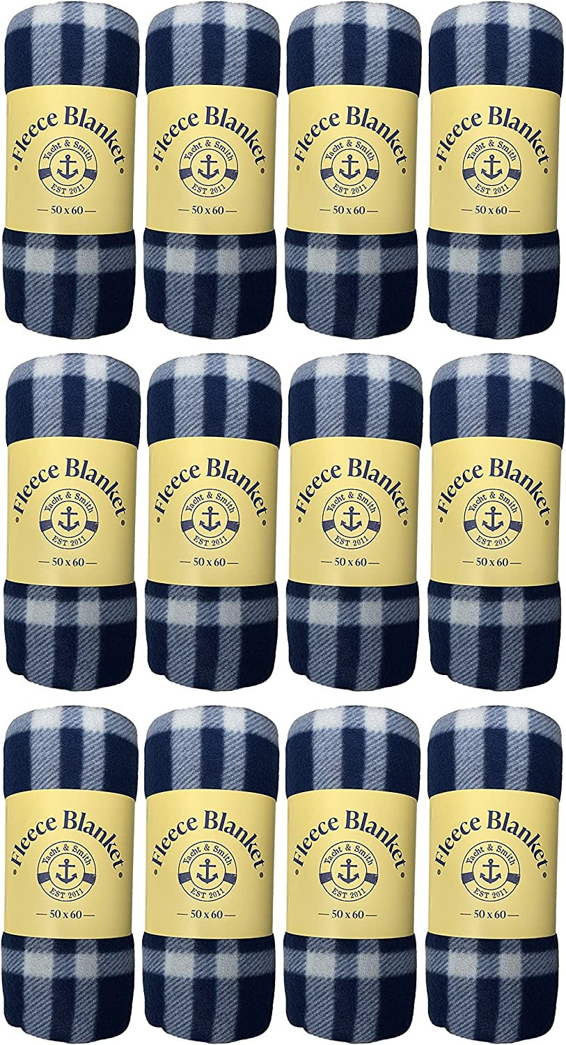 SOCKSN'BULK Soft Fleece Blankets 50 X 60, Lightweight, Cozy Warm Throws