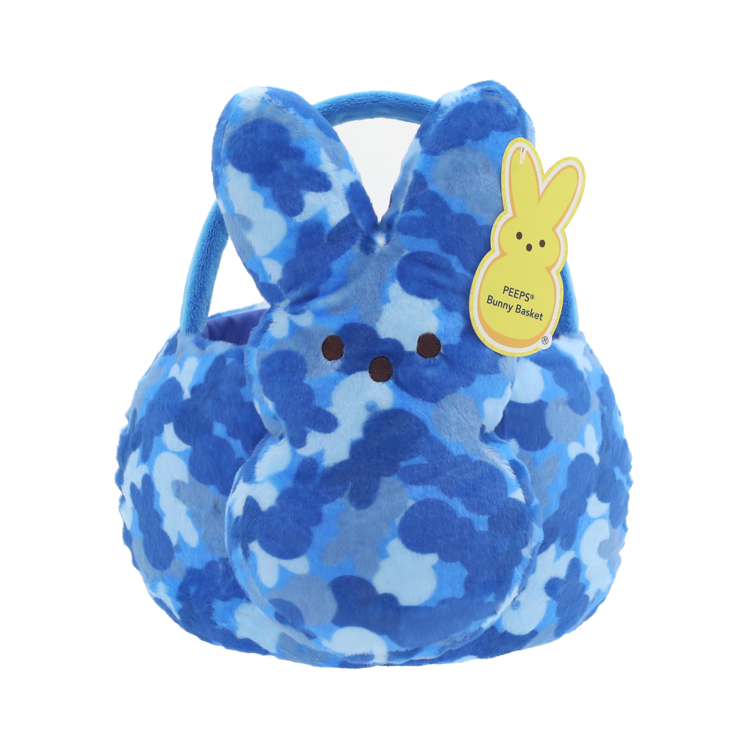 PEEPS® Bunny Blue Camo Plush Easter Basket