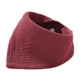thumbnail image 2 of Babero, paño para eructar, cómodo, triangular, de algodón, agradable para la piel, bandana, babero antibabas, unisex, para bebés, babeo, dentición, ni Rojo oscuro, 2 of 8