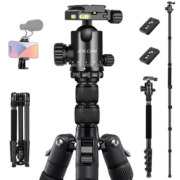 JOILCAN Tripod for Camera 81"" Camera Tripod Stand 83 inches DSLR Tripods & Monopods Heavy Duty Travel Tripod for Binoculars Laser Level Spotting Scope Telescope Professional Complete Tripod Units