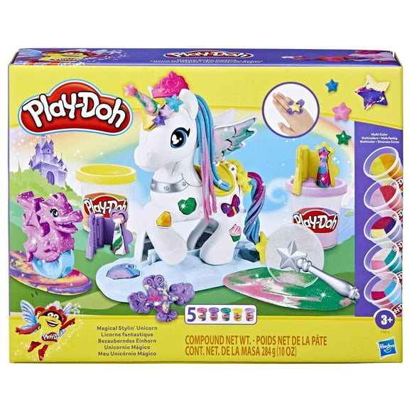 Play-Doh Magical Stylin' Unicorn Playset, Ages 3 and up