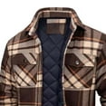 thumbnail image 4 of FDGIU ‌Men's Winter Flannel Shirt Jacket - Heavy Thick Sherpa Lined Button Outwear, 4 of 6