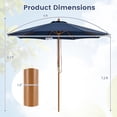 thumbnail image 3 of Gymax 9 FT Patio Umbrella w/Adjustable Height Rope Pulley Lift Vented Top for Beach Navy Blue, 3 of 10