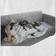 thumbnail image 6 of Dragon Soft Flannel Fleece Throw Blanket, Funny Traditional Chinese Dragon at Sea Waves with Calligraphy Print, Cozy Plush for Indoor and Outdoor Use, 50" x 70", Multicolor, by Ambesonne, 6 of 6