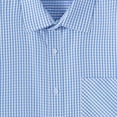 thumbnail image 5 of ZCFZJW Mens Short Sleeve Button Down Shirts Casual Slim Fit Basic Striped Plaid Shirts Dress Work Business T-Shirts for Men Light Blue#04 XXL, 5 of 7