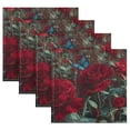 thumbnail image 5 of Qxltty Red Roses Napkins 20×20in Perfect for Parties Dinners Weddings Cocktail Housewarming Cloth Napkins Set of 1, 5 of 8