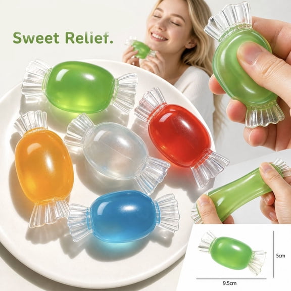 Kiddiway Moldable Candy Squishy Stress Toy - Non-Rebound Soft Filled Squishy for Office Relaxation and Hand Exercise Play